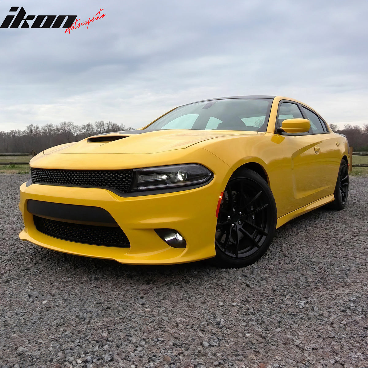 Fits 15-23 Dodge Charger Halogen Fog Lights White Lens Bumper Projector Lamps