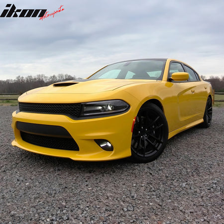 Fits 15-23 Dodge Charger Halogen Fog Lights White Lens Bumper Projector Lamps