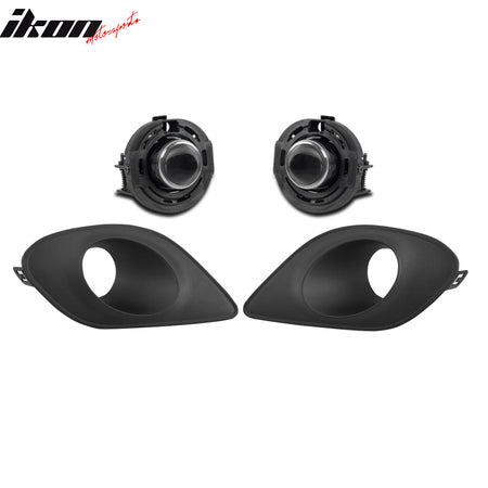 Fits 15-23 Dodge Charger Halogen Fog Lights White Lens Bumper Projector Lamps