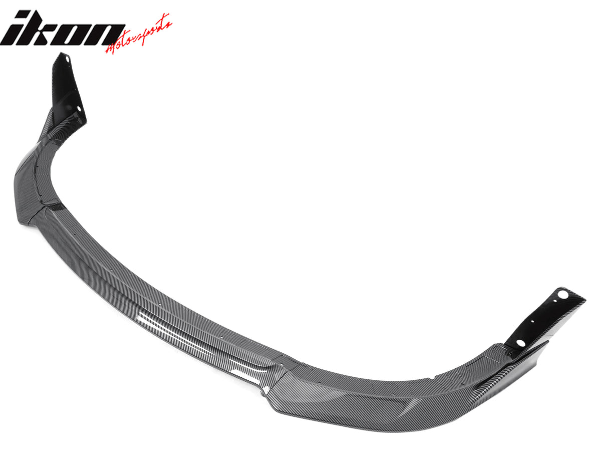 Fits 15-23 Charger SRT V4 B Style ABS Front Bumper Lip Carbon Fiber Print 5PCS