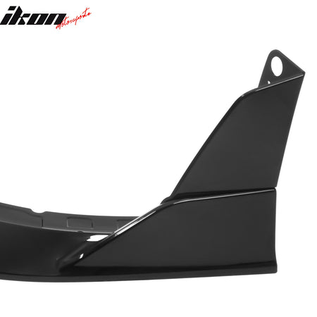 Fits 15-23 Dodge Charger SRT V4 B Style ABS Front Bumper Lip Gloss Black 5PCS