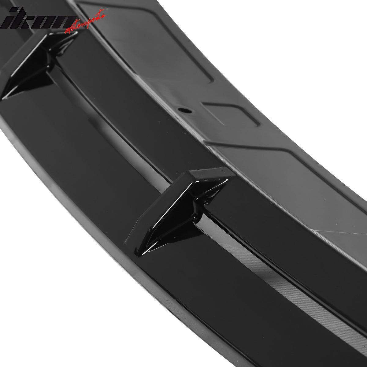 Fits 15-23 Dodge Charger SRT V5 A Style ABS Front Bumper Lip Gloss Black 3PCS
