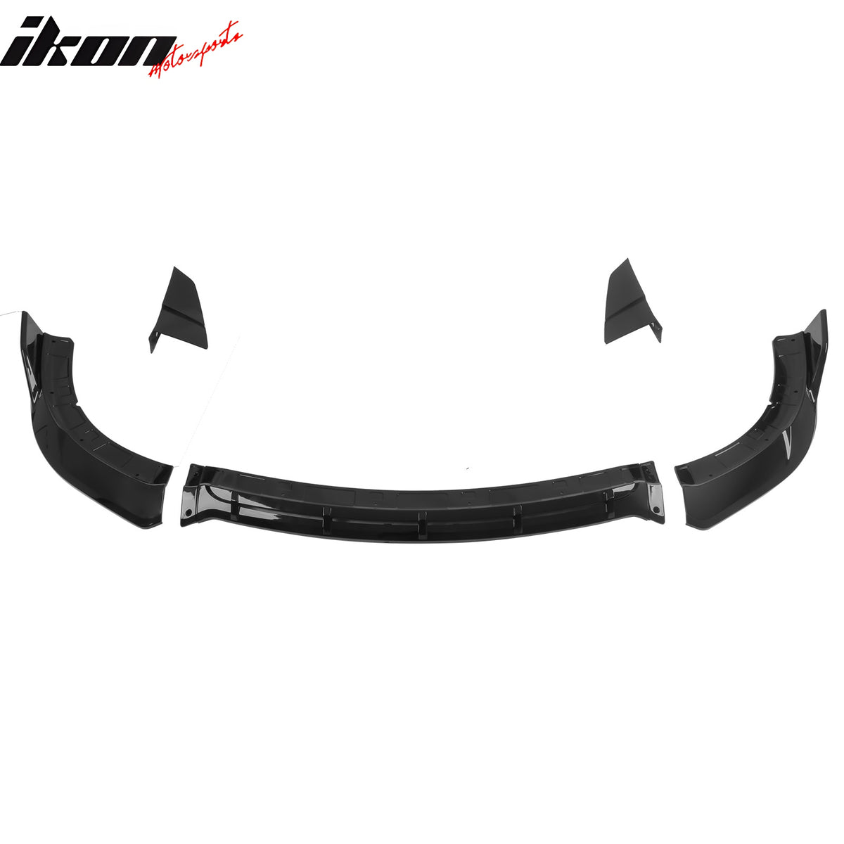 Fits 15-23 Dodge Charger SRT V5 B Style ABS Front Bumper Lip Gloss Black 5PCS