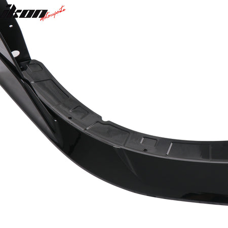 Fits 15-23 Dodge Charger SRT V5 B Style ABS Front Bumper Lip Gloss Black 5PCS