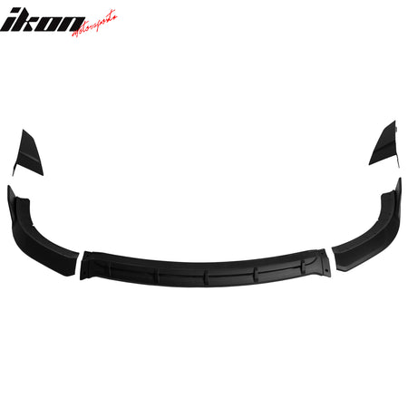 Fits 15-23 Dodge Charger SRT V5 B Style ABS Front Bumper Lip Matte Black 5PCS