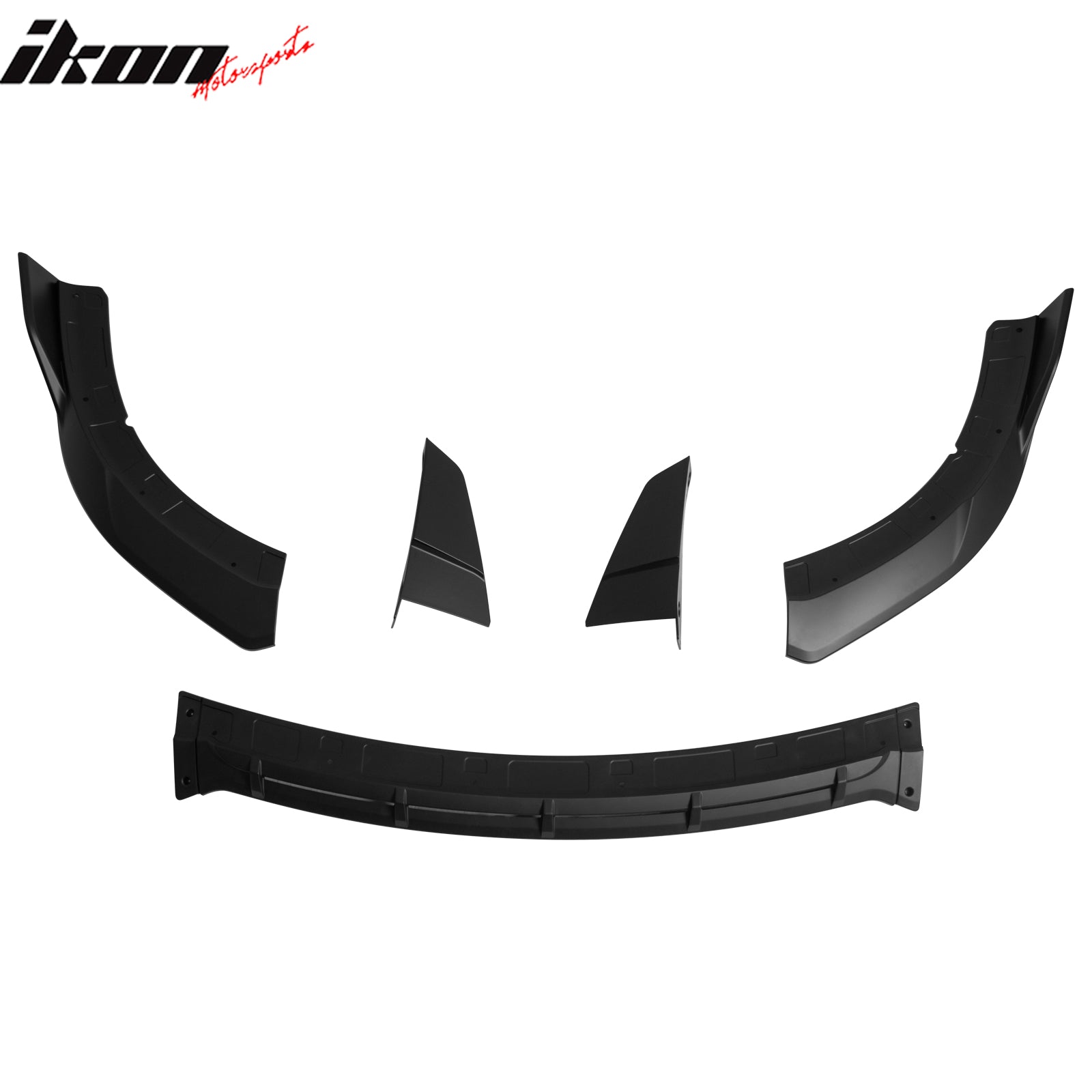 Fits 15-23 Dodge Charger SRT V5 B Style ABS Front Bumper Lip Matte Black 5PCS