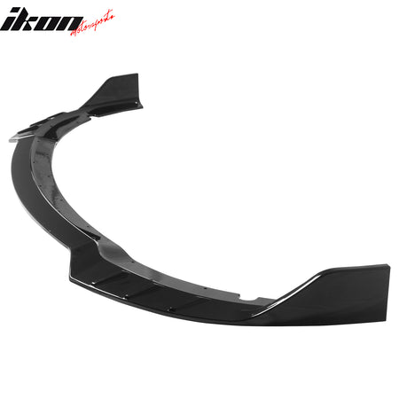 Fits 15-23 Dodge Charger SRT V6 A Style ABS Front Bumper Lip Gloss Black 3PCS