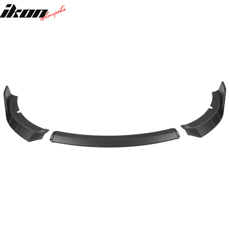Fits 15-23 Dodge Charger SRT V6 A Style ABS Front Bumper Lip Matte Black 3PCS
