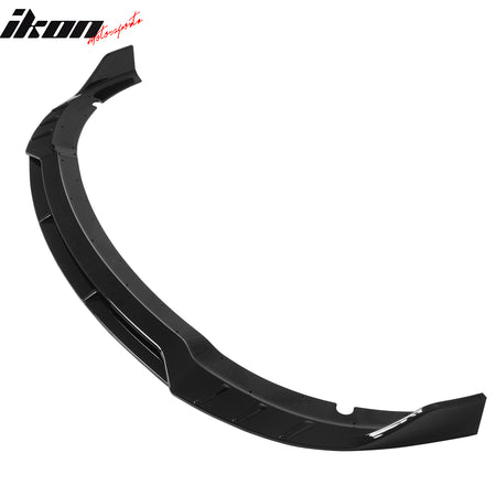 Fits 15-23 Dodge Charger SRT V6 B Style ABS Front Bumper Lip Gloss Black 4PCS