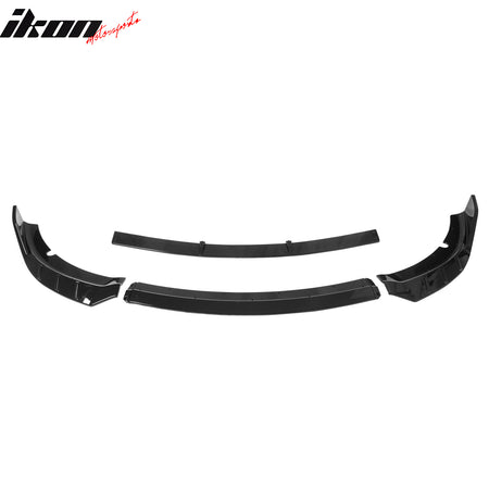 Fits 15-23 Dodge Charger SRT V6 B Style ABS Front Bumper Lip Gloss Black 4PCS