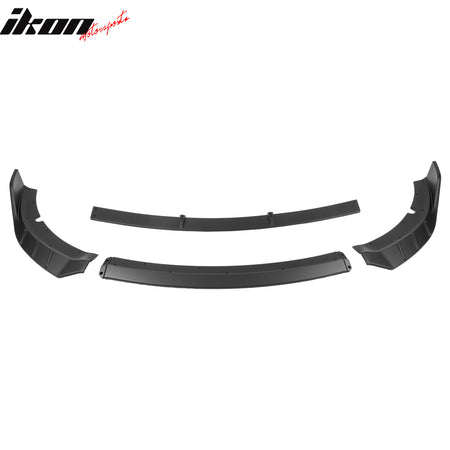 Fits 15-23 Dodge Charger SRT V6 B Style ABS Front Bumper Lip Matte Black 4PCS