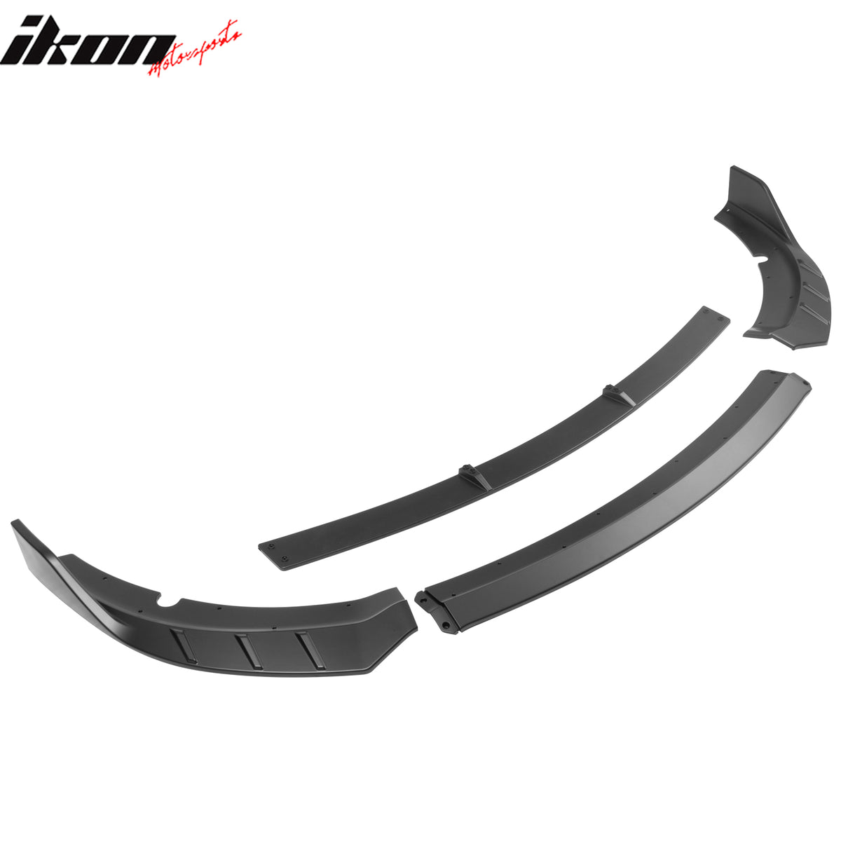 Fits 15-23 Dodge Charger SRT V6 B Style ABS Front Bumper Lip Matte Black 4PCS