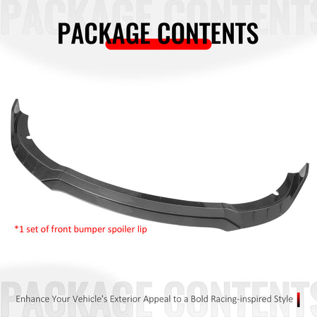 Fits 15-23 Charger SRT V6 C Style ABS Front Bumper Lip Carbon Fiber Print 4PCS