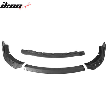 Fits 15-23 Charger SRT V6 C Style ABS Front Bumper Lip Carbon Fiber Print 4PCS