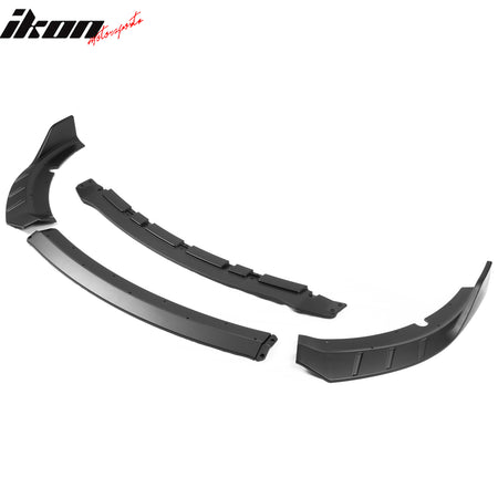 Fits 15-23 Dodge Charger SRT V6 C Style ABS Front Bumper Lip Matte Black 4PCS