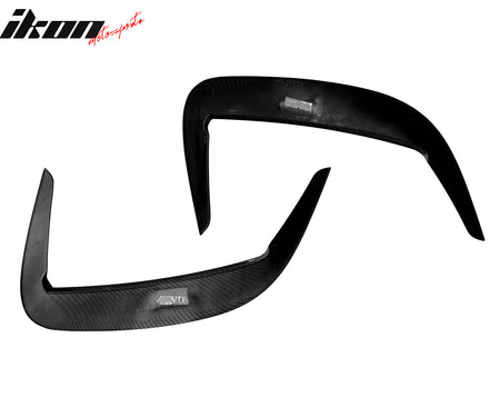 Fits 15-23 Dodge Charger IKON2 Style Side Fin Vents Cover Carbon Fiber Print ABS