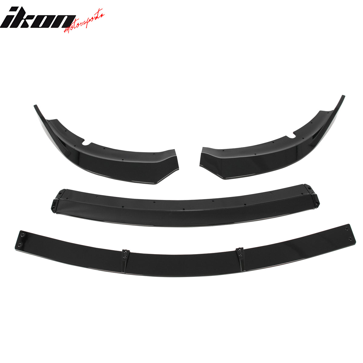Fits 15-23 Dodge Charger SRT V2 Front Bumper Lip Spoiler Gloss Black ABS 4PCS