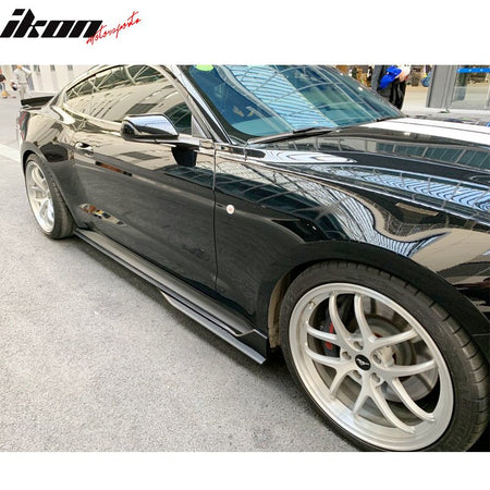 2015 - 2023 Ford Mustang GT500 Style Matte Side Skirts Rocker Panel 4PCIkon Motorsports
