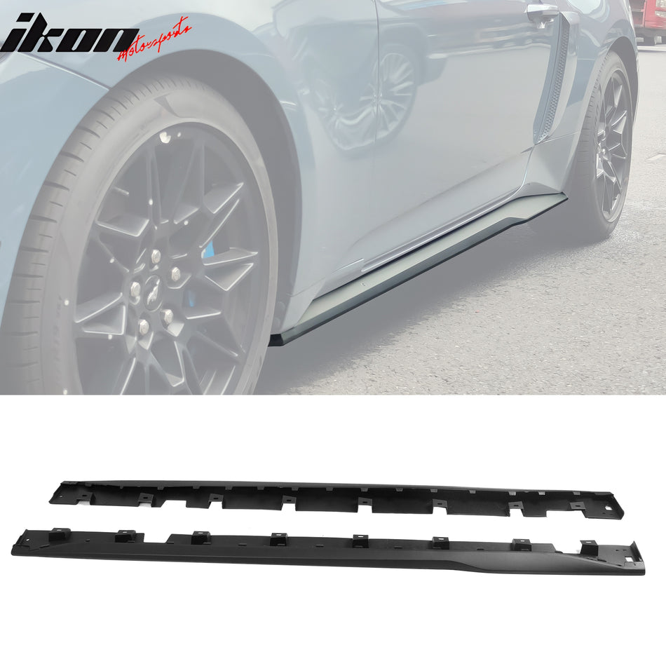 2015-2023 Ford Mustang Side Skirts Dark Horse Style PP Rocker Panel