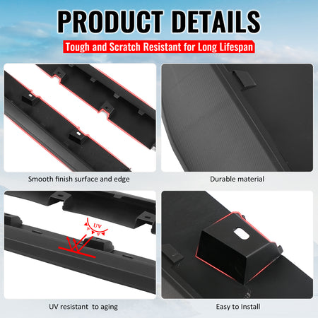 Fits 15-23 Ford Mustang Side Skirts Dark Horse Style Rocker Panel Extension Kit