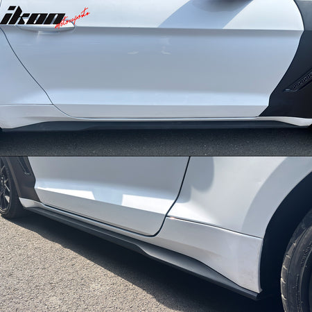 Fits 15-23 Ford Mustang Side Skirts Dark Horse Style Rocker Panel Extension Kit