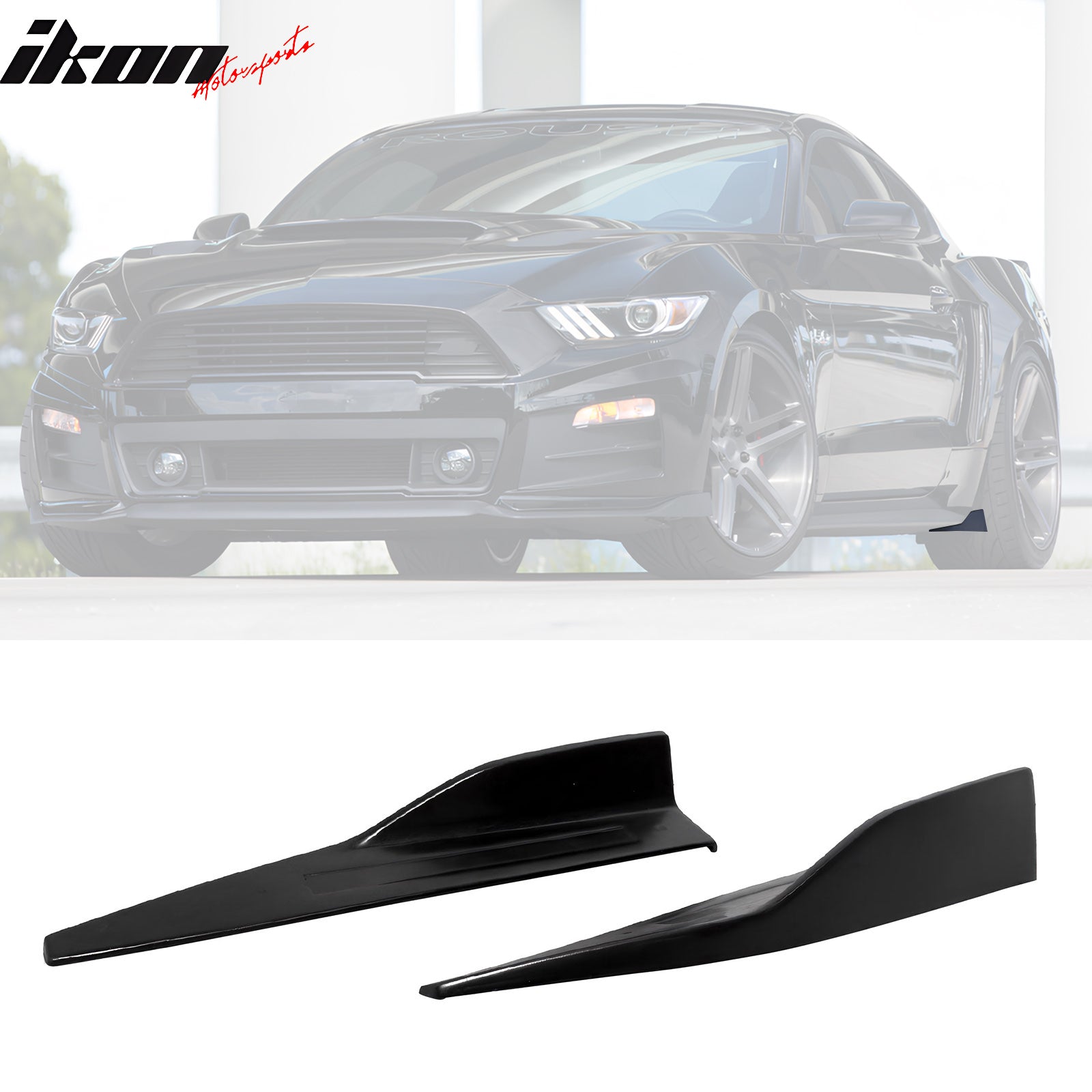 IKON MOTORSPORTS, Side Skirts Extention Compatible with 2015-2023 Ford ...