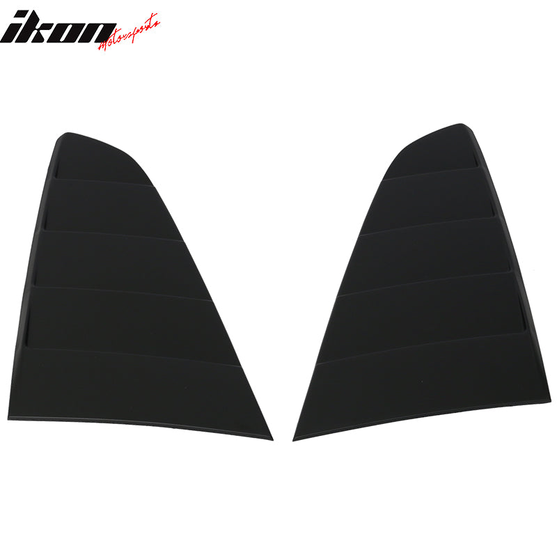 Fits 15-23 Ford Mustang CV Style Side Quarter Window Louver Cover Vent Unpainted