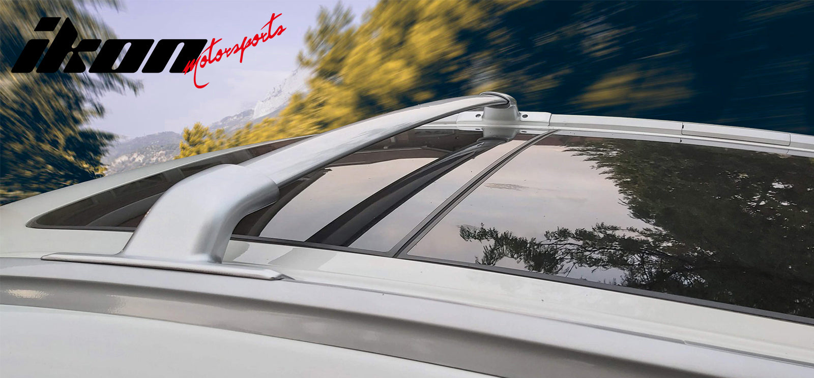 Fits 15-24 Nissan Murano OE Roof Rack Rail Luggage Carrier Cross Bars - Aluminum