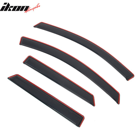 Fits 15-24 Ford Edge 4PCS Window Visors Acrylic In-Channel Deflector Rain Guard