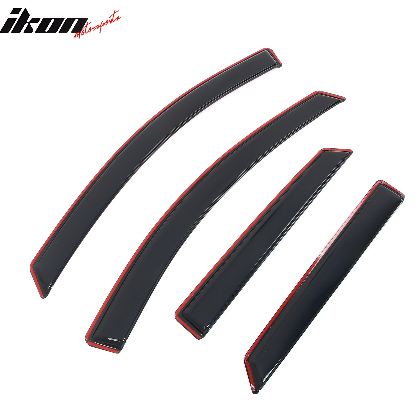 Fits 15-24 Ford Edge 4PCS Window Visors Acrylic In-Channel Deflector Rain Guard
