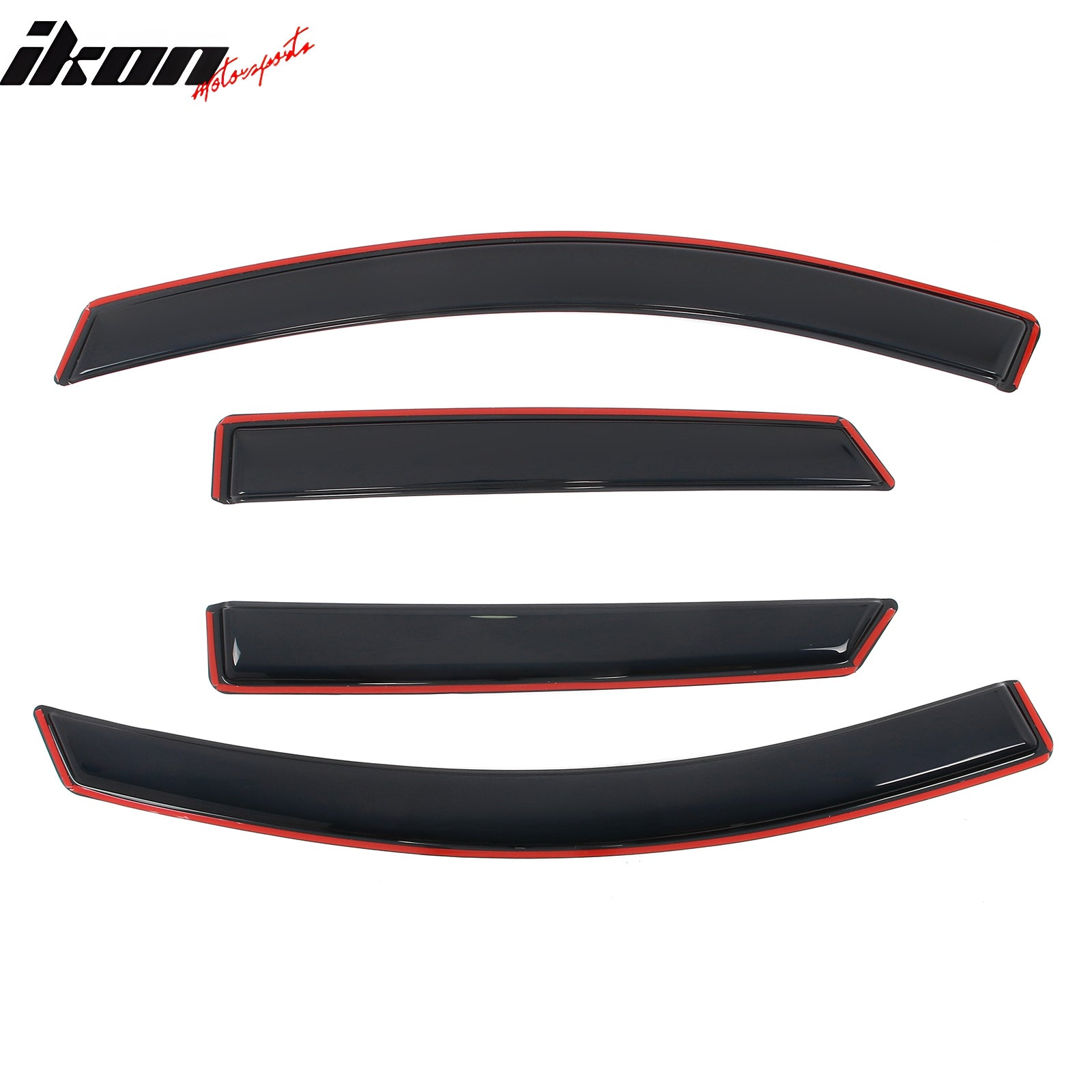 Fits 15-24 Ford Edge 4PCS Window Visors Acrylic In-Channel Deflector Rain Guard