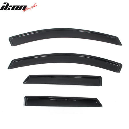 Fits 15-24 Ford Edge 4PCS Window Visors Acrylic In-Channel Deflector Rain Guard