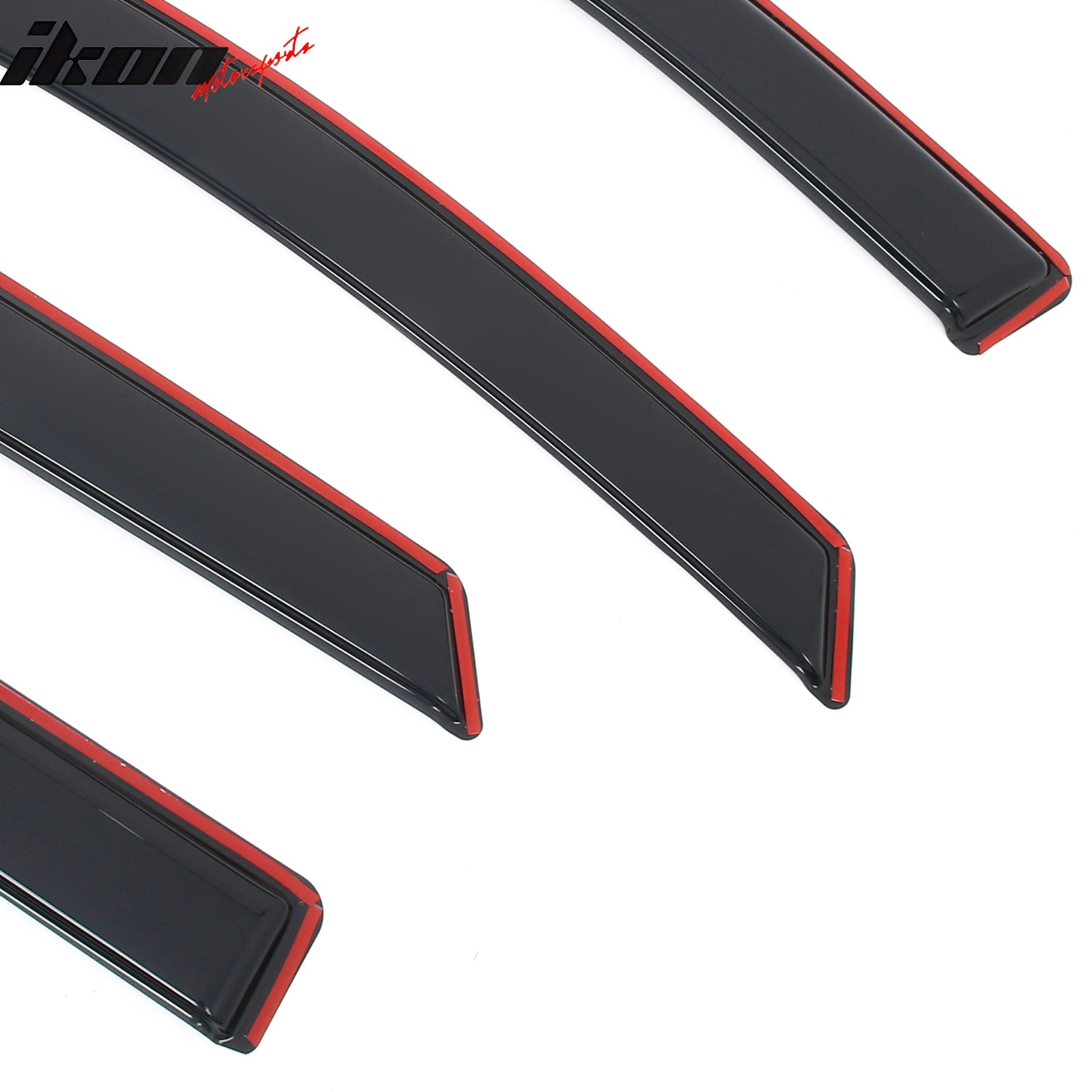 Fits 15-24 Ford Edge 4PCS Window Visors Acrylic In-Channel Deflector Rain Guard