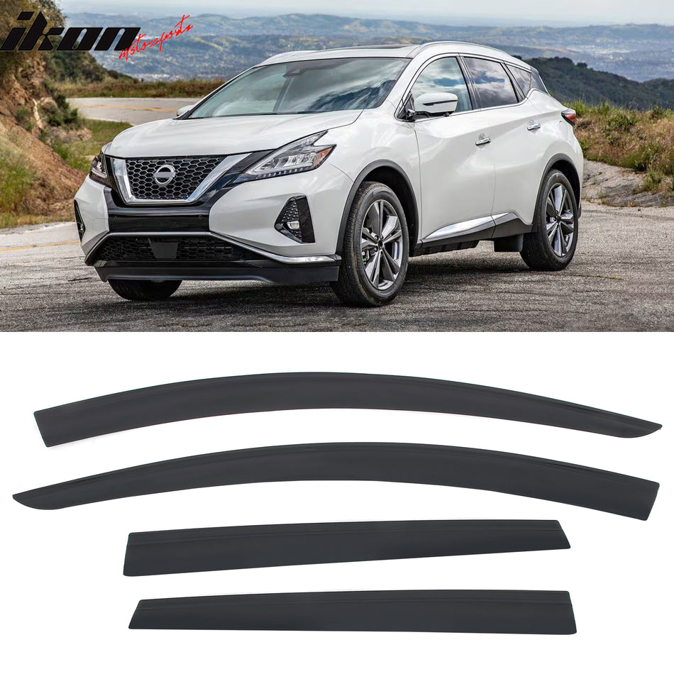 2015-2024 Nissan Murano Low Profile Style Tape-On Smoke Window Visors