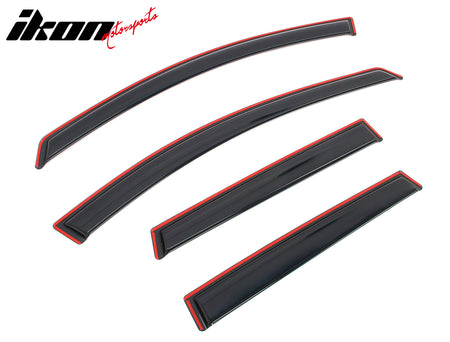 Fits 15-24 Nissan Murano 4PCS Side Window Visors Acrylic Deflectors - In-Channel