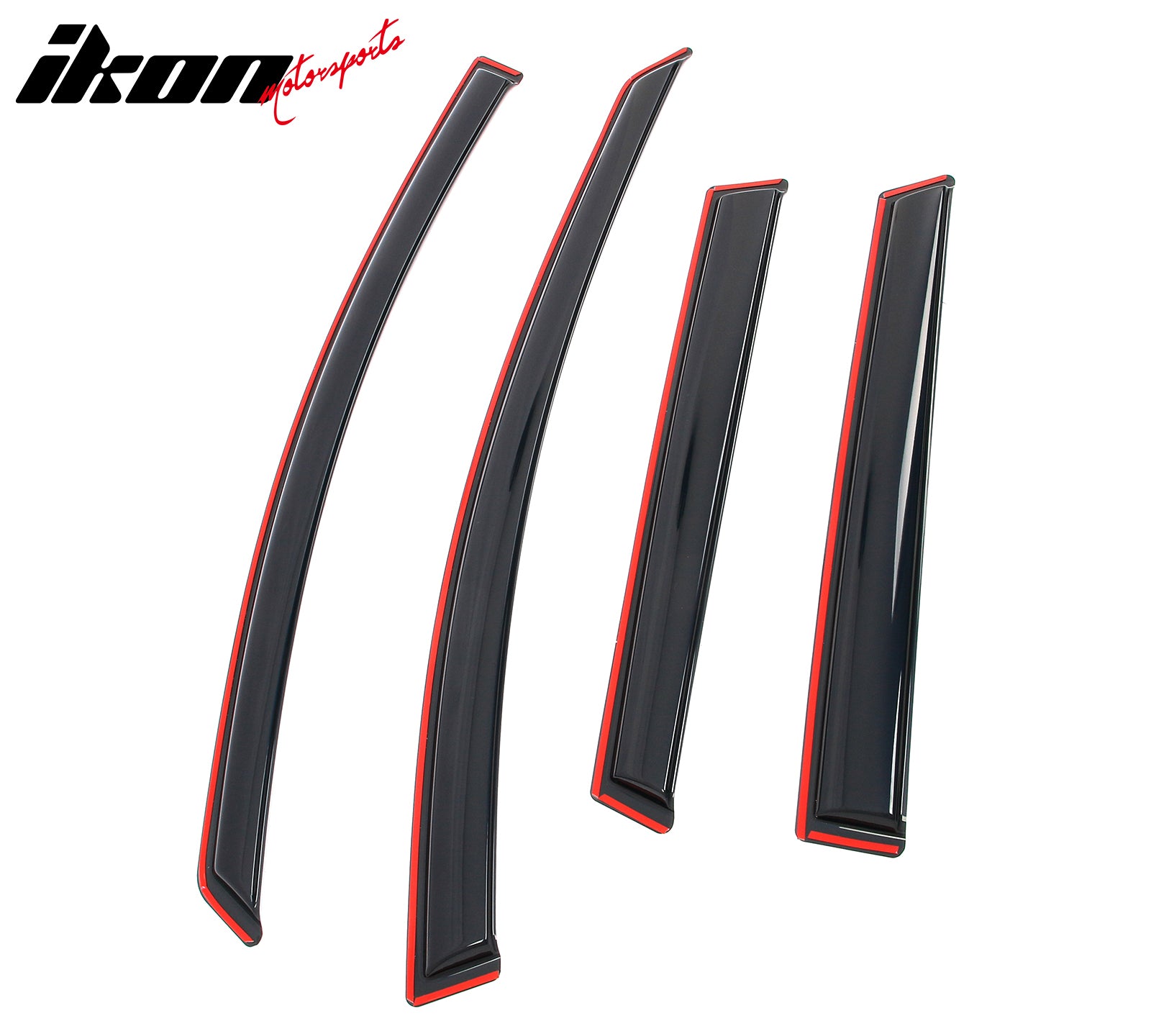 Fits 15-24 Nissan Murano 4PCS Side Window Visors Acrylic Deflectors - In-Channel