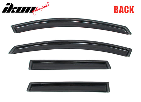 Fits 15-24 Nissan Murano 4PCS Side Window Visors Acrylic Deflectors - In-Channel