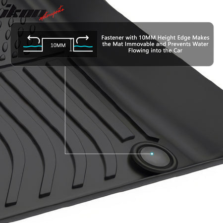 Fits 15-25 Porsche Macan All Weather Waterproof 3D TPE Floor Mats Liners Carpets