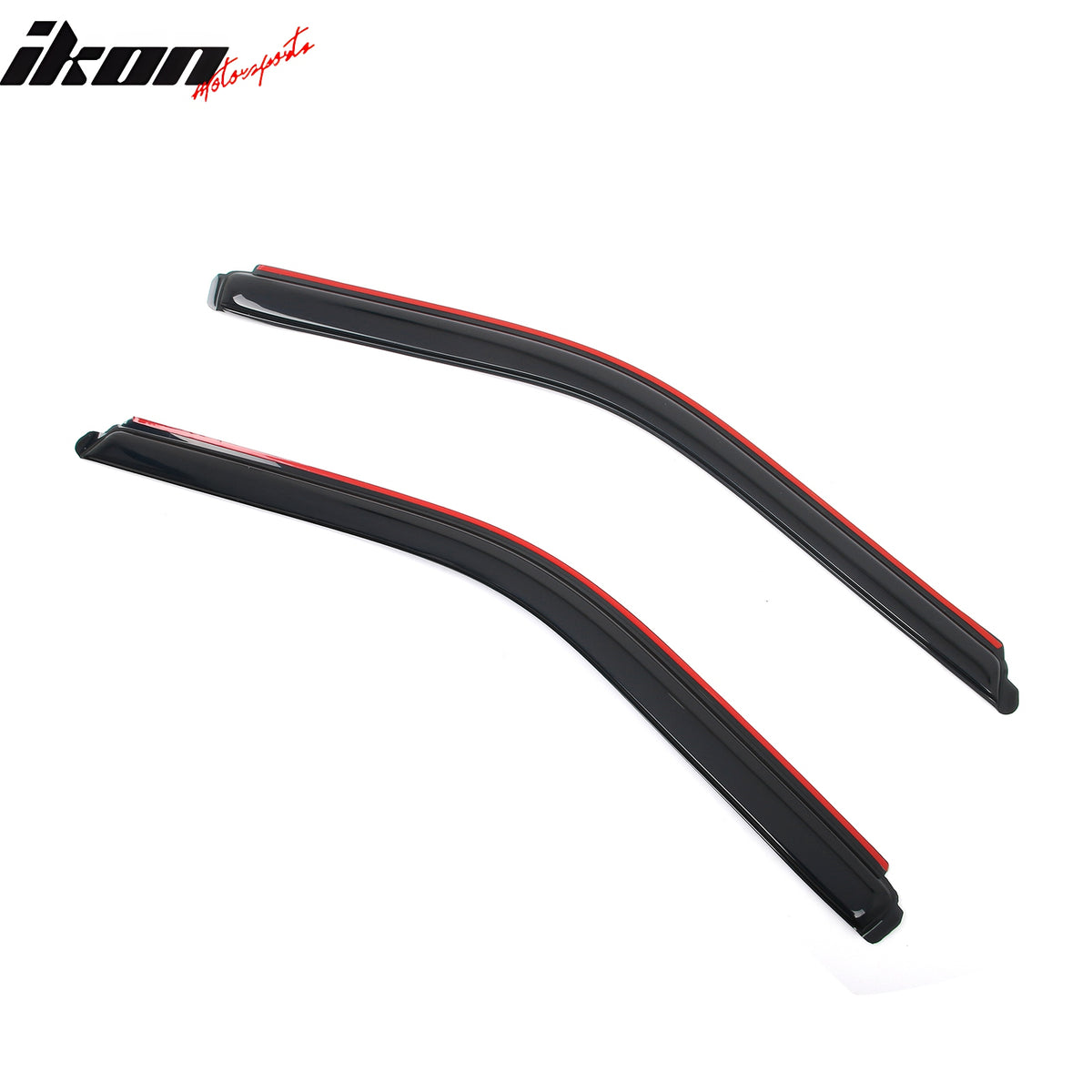 IKON MOTORSPORTS In Channel Window Visors Compatible with 2015-2025 Ford F-150 Standard/Regular Cab, Slim Style Acrylic Smoke Rain Guards, Side Window Wind Deflectors 2PCS