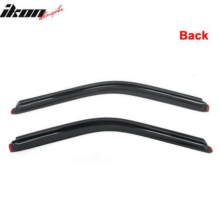 Fits 15-25 Ford F-150 Standard Cab Window Visors In-Channel Rain Sun Shade Vent