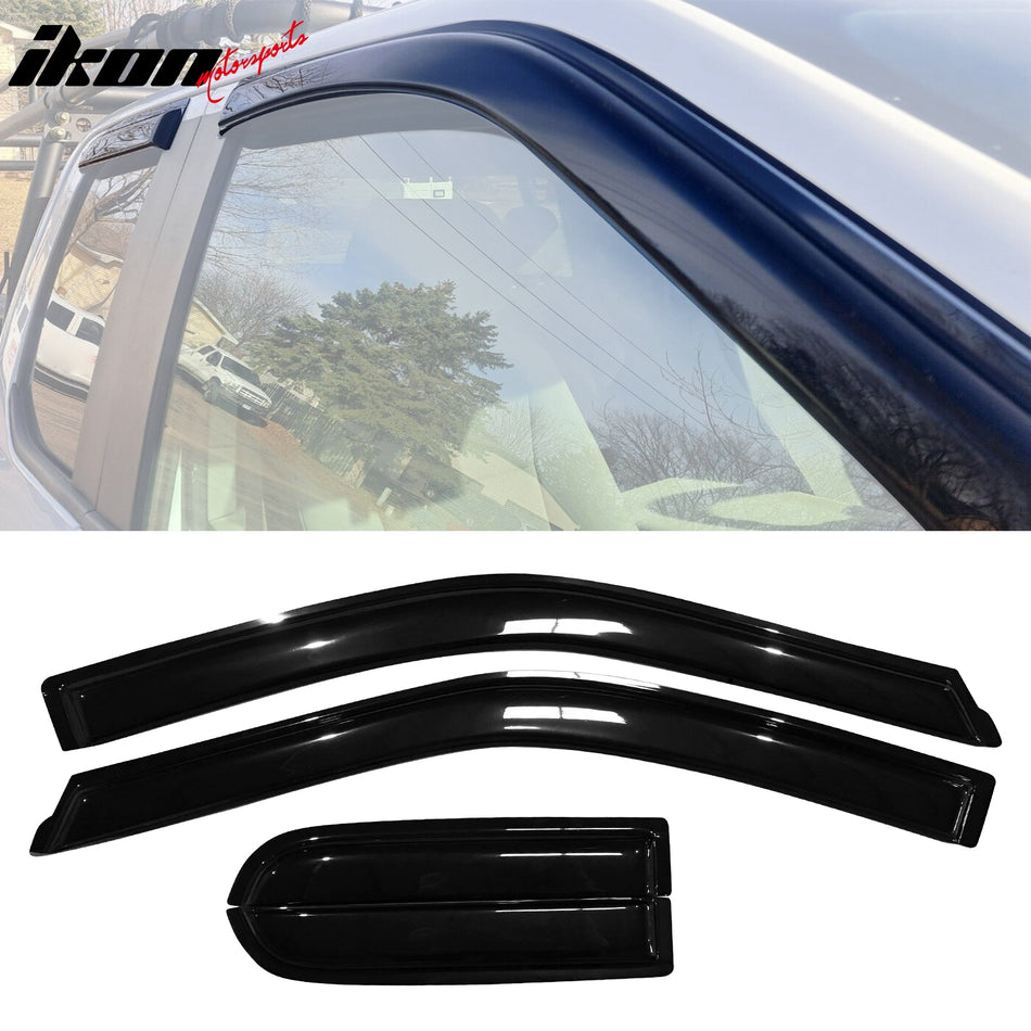 2015-2025 Ford F-Series Extended Cab Slim Style Window Visor Acrylic