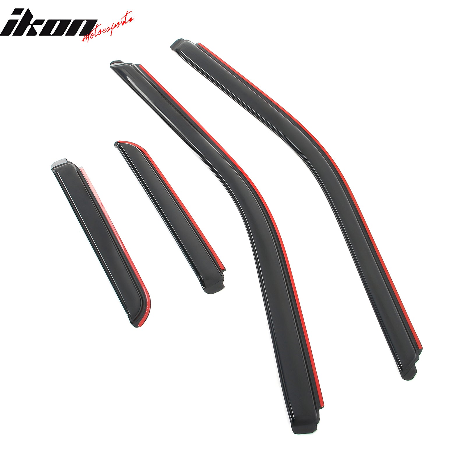 Fits 15-25 Ford F150 17-25 F250 F350 F450 Extended Cab Window Visors In-Channel