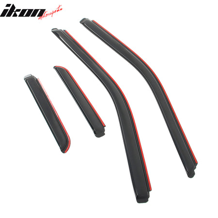 Fits 15-25 Ford F150 17-25 F250 F350 F450 Extended Cab Window Visors In-Channel