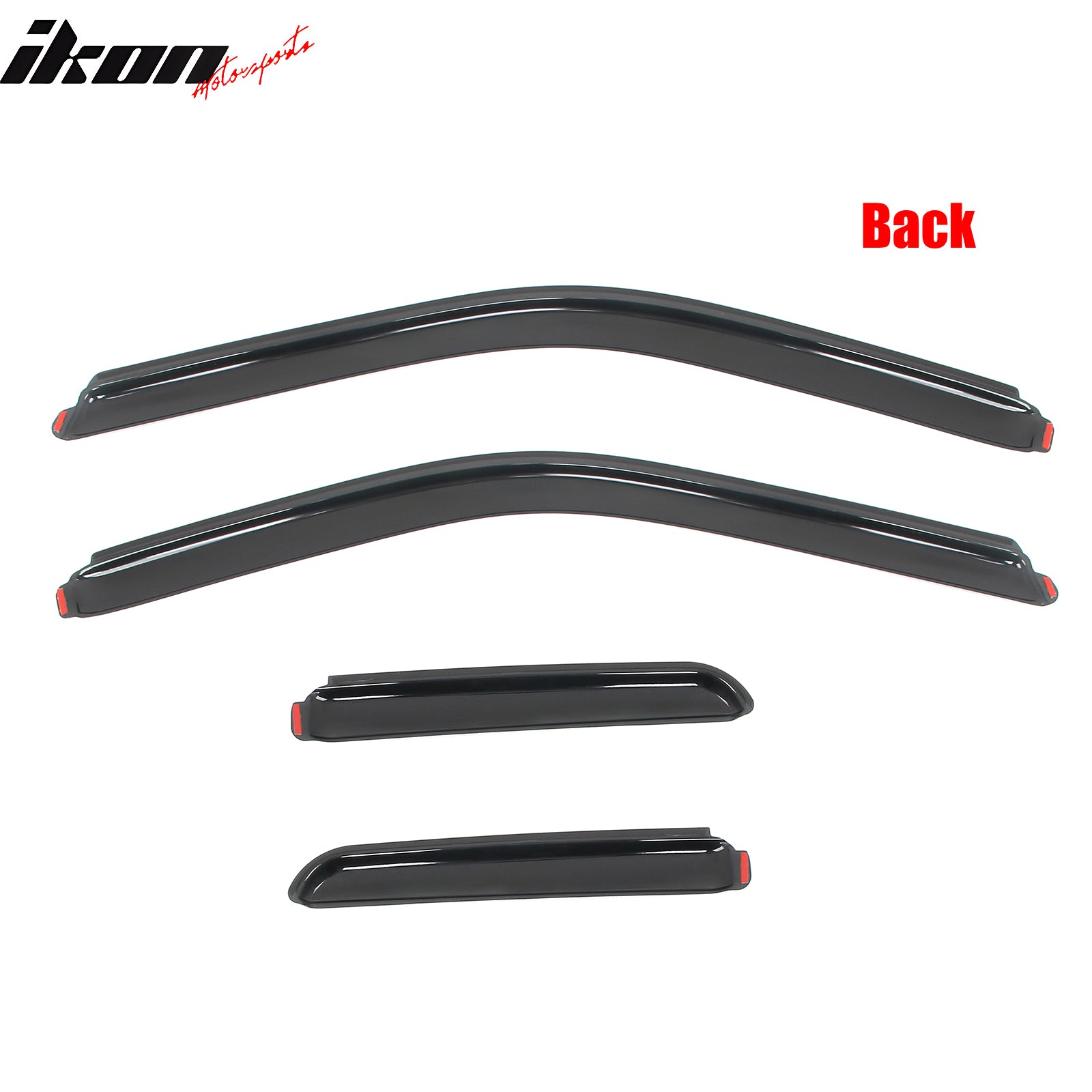 Fits 15-25 Ford F150 17-25 F250 F350 F450 Extended Cab Window Visors In-Channel