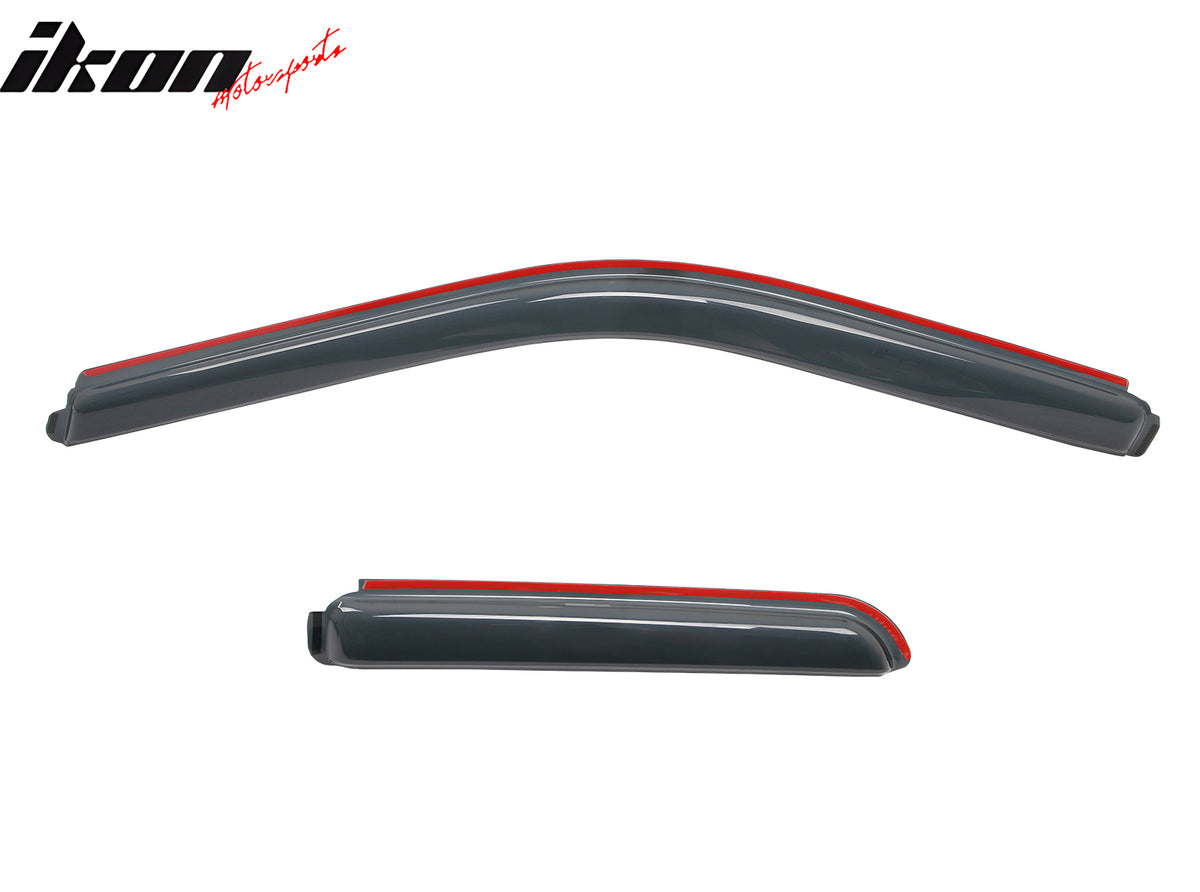 Fits 15-25 Ford F150 17-25 F250 F350 F450 Extended Cab Window Visors In-Channel