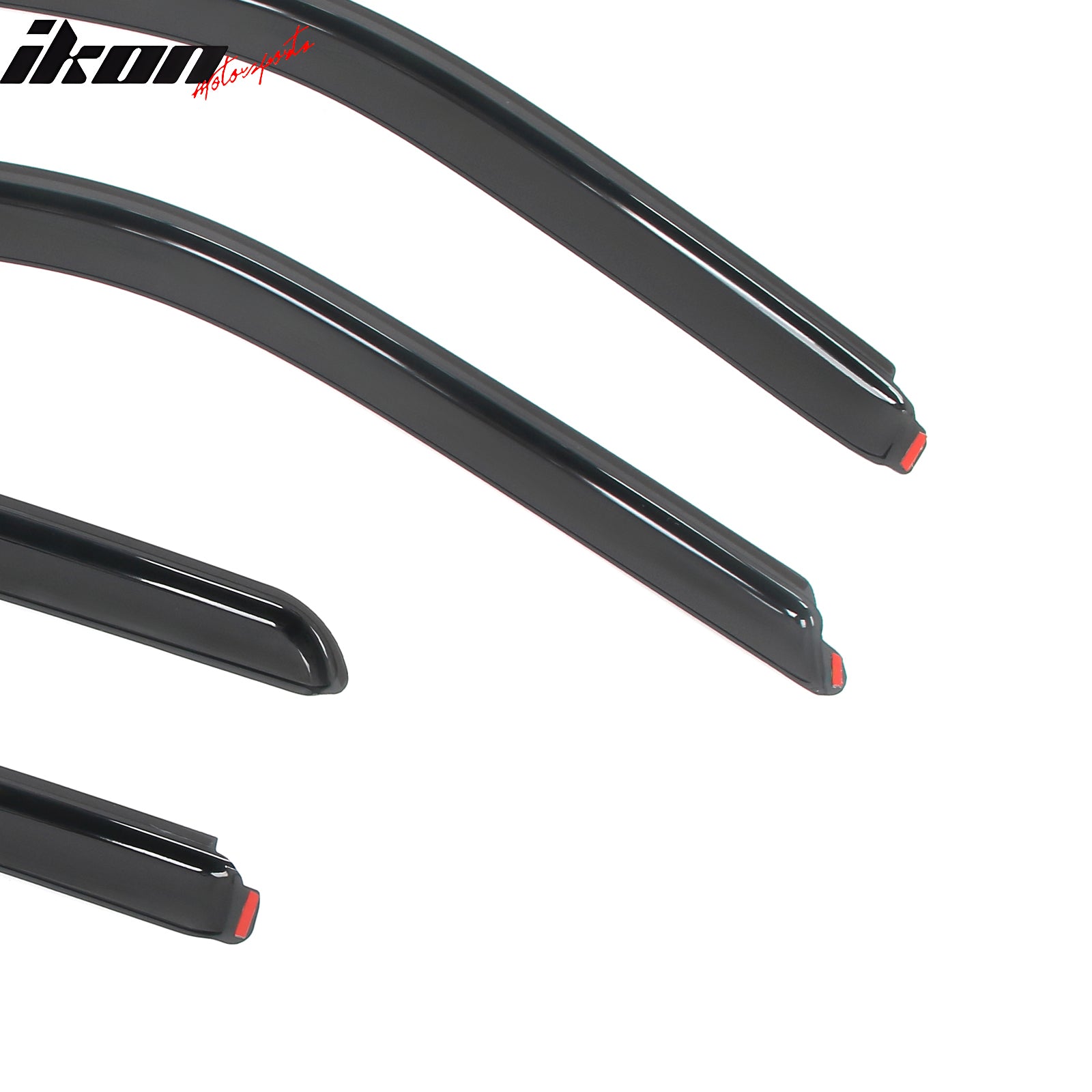 Fits 15-25 Ford F150 17-25 F250 F350 F450 Extended Cab Window Visors In-Channel