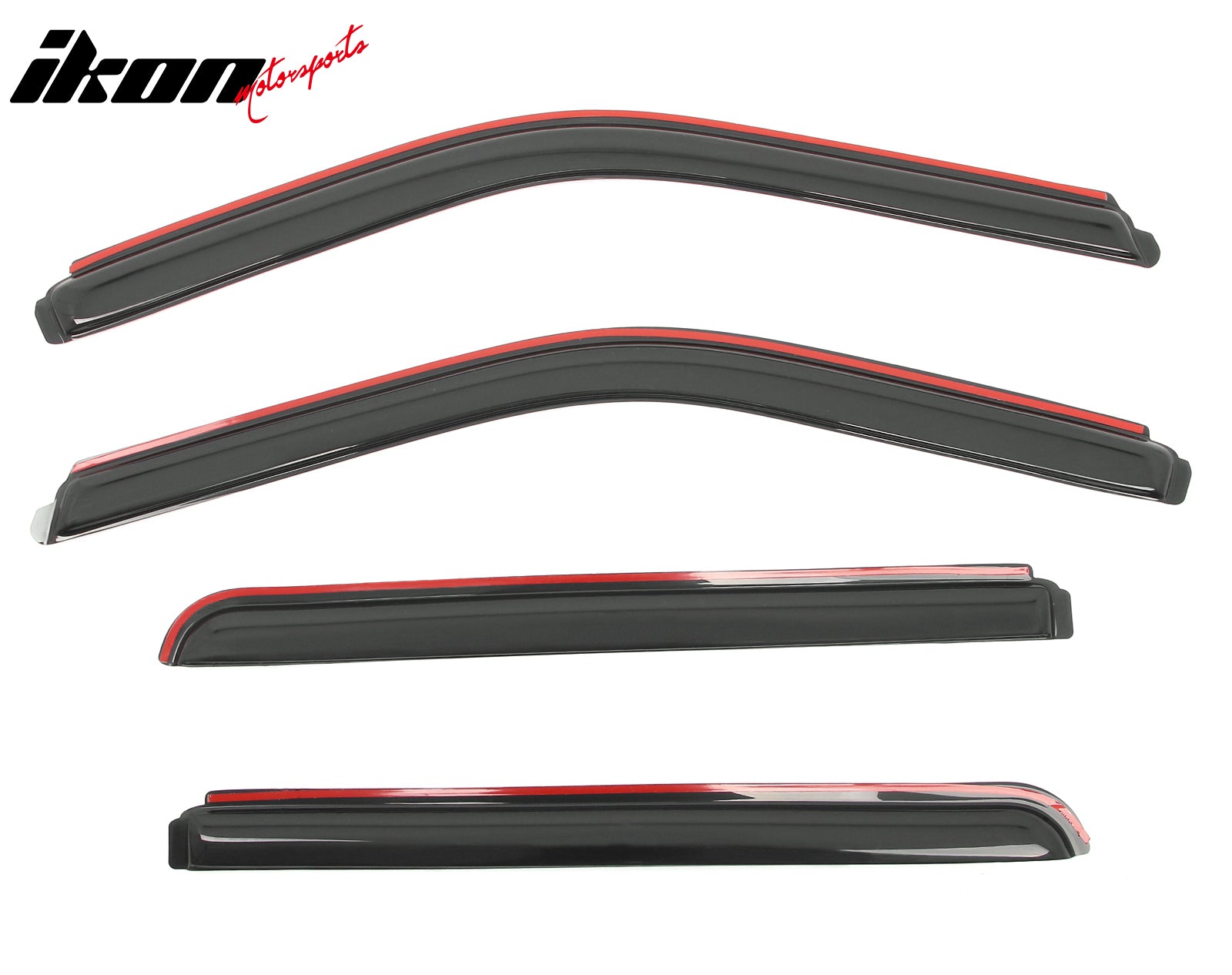 Fits 15-25 Ford F150 17-25 F250-F450 Superduty Crew Cab In Channel Window Visors