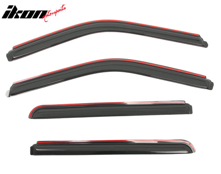 Fits 15-25 Ford F150 17-25 F250-F450 Superduty Crew Cab In Channel Window Visors