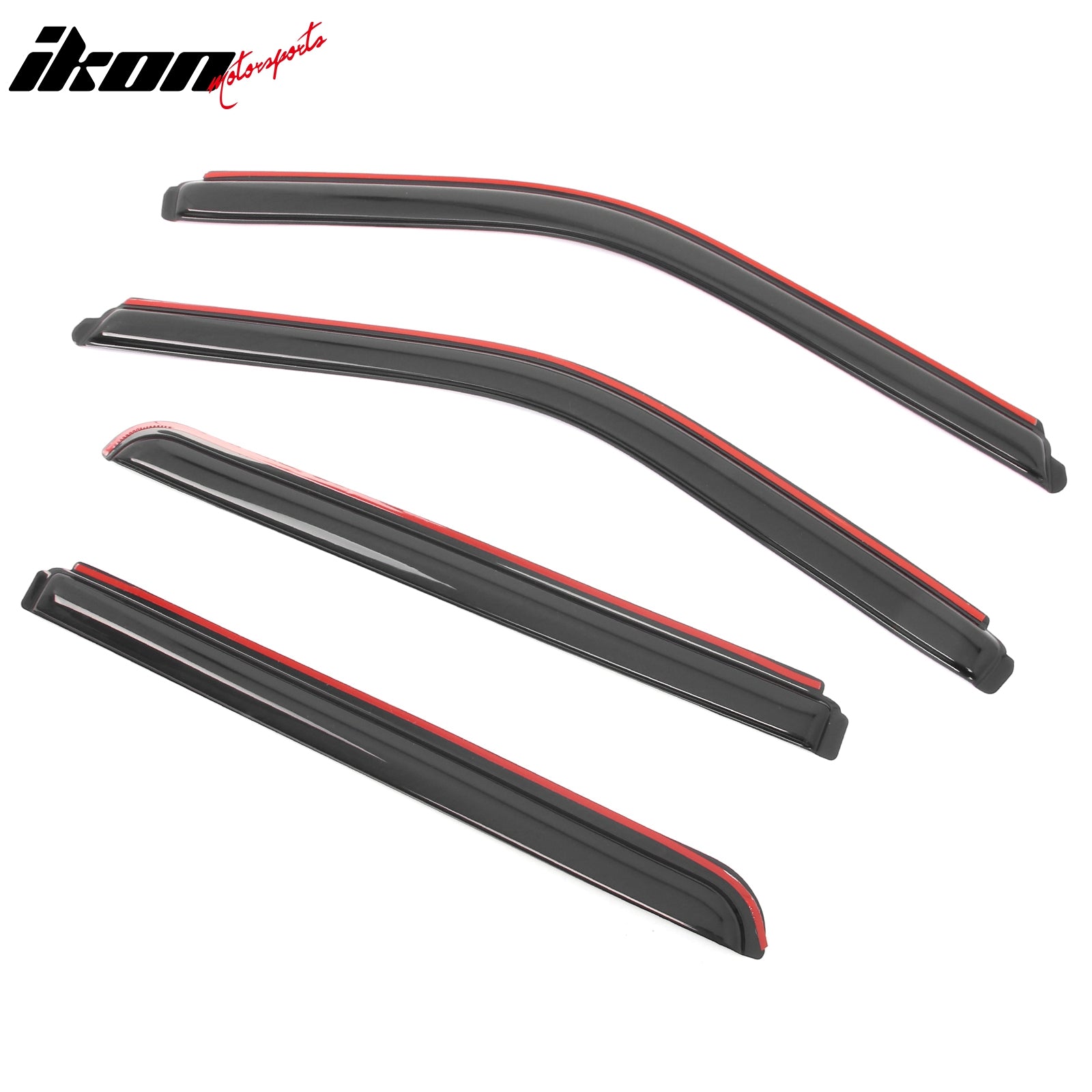 Fits 15-25 Ford F150 17-25 F250-F450 Superduty Crew Cab In Channel Window Visors