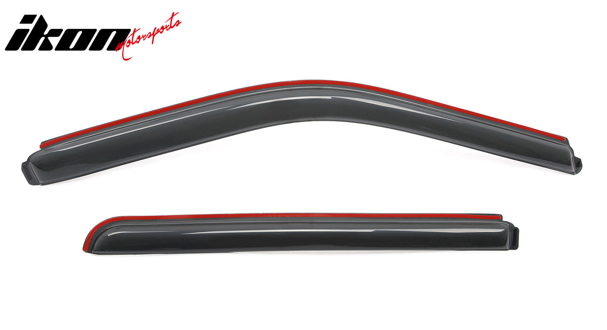 Fits 15-25 Ford F150 17-25 F250-F450 Superduty Crew Cab In Channel Window Visors